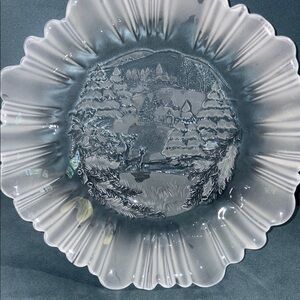 On sale!!Mikasa Vintage Frosted Glass Decorative Plate